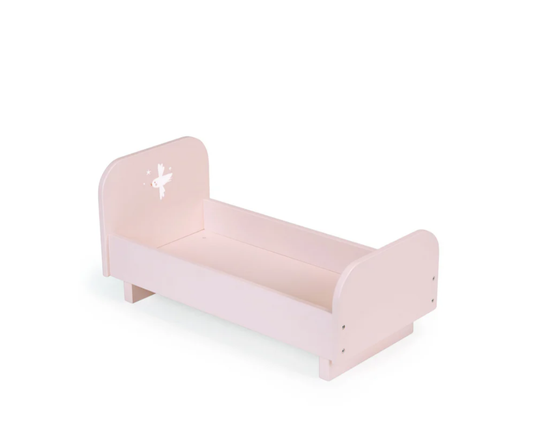 Cuna para muñecas rosada
