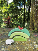 Paisaje de las colinas verdes