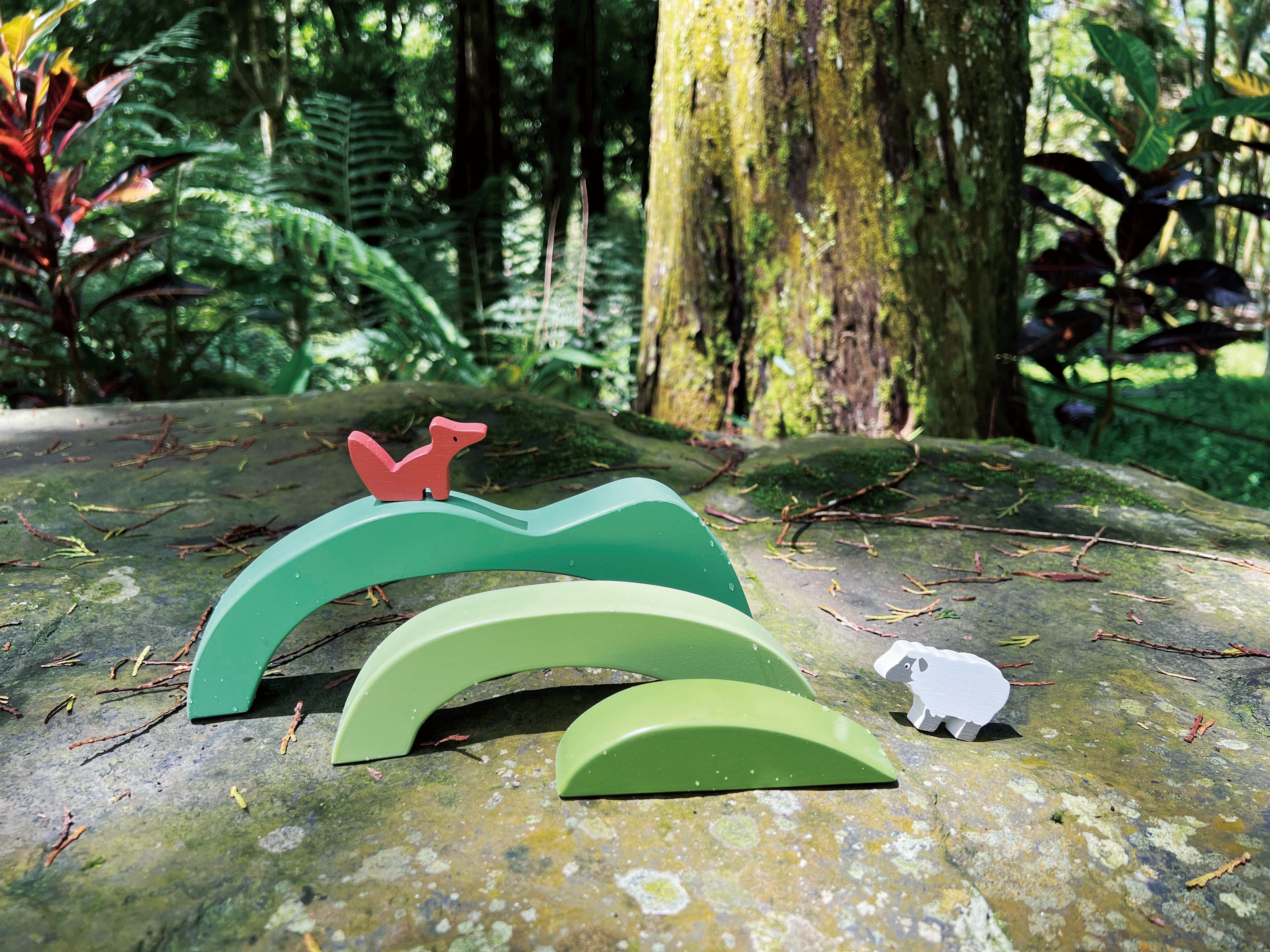 Paisaje de las colinas verdes