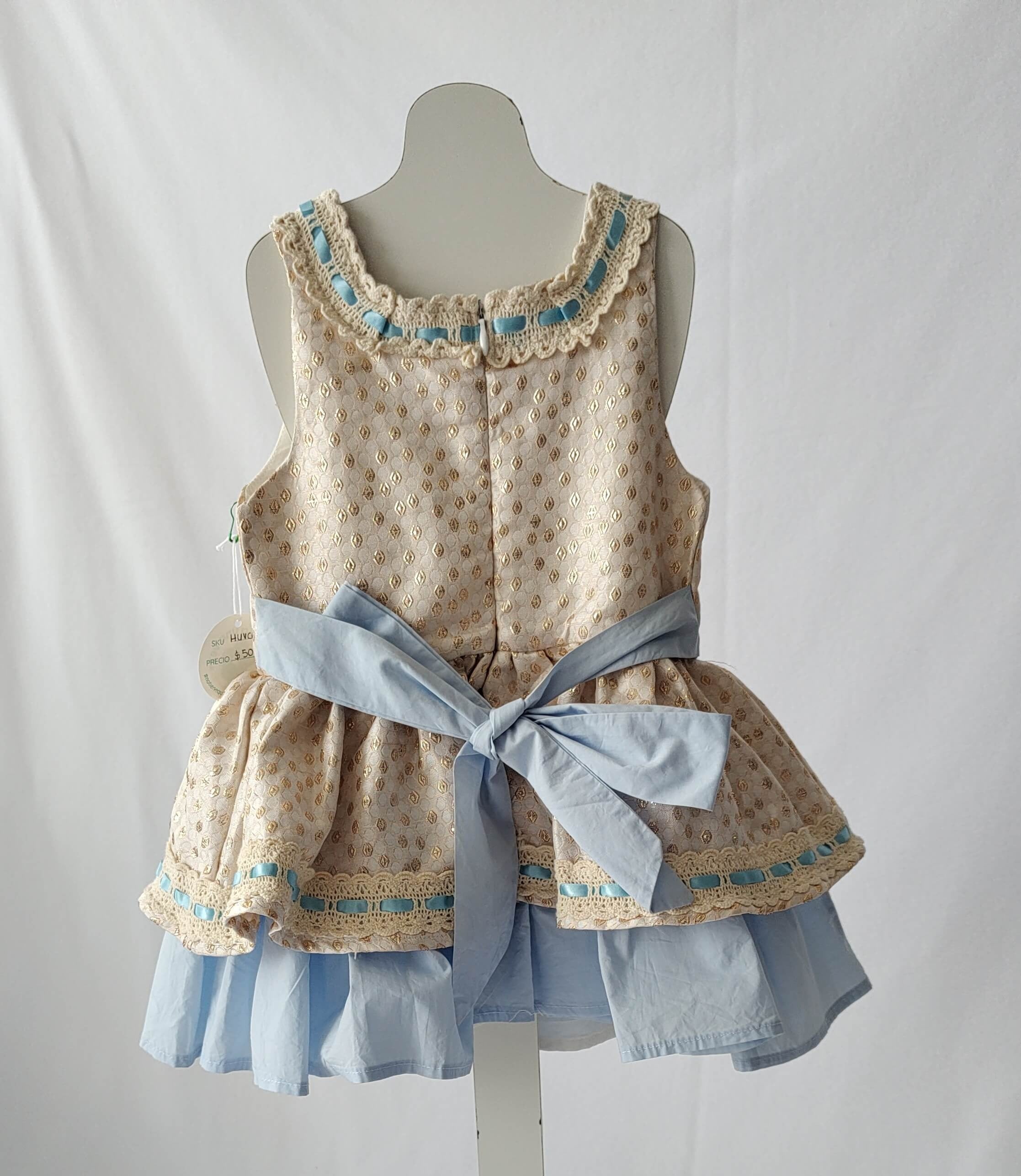 Pettigirl vestido polka dots oro T2