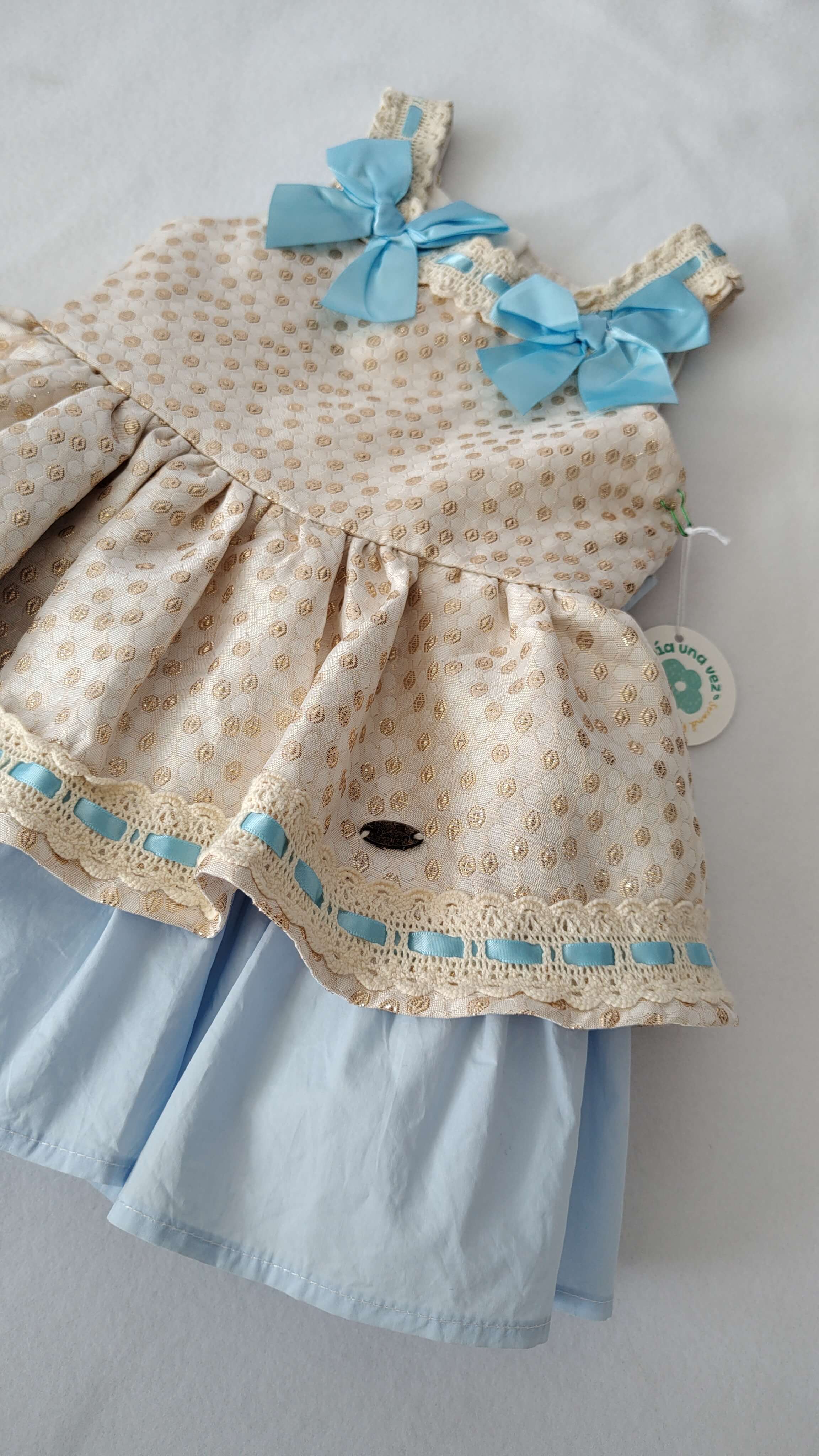 Pettigirl vestido polka dots oro T2