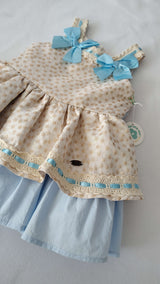 Pettigirl vestido polka dots oro T2