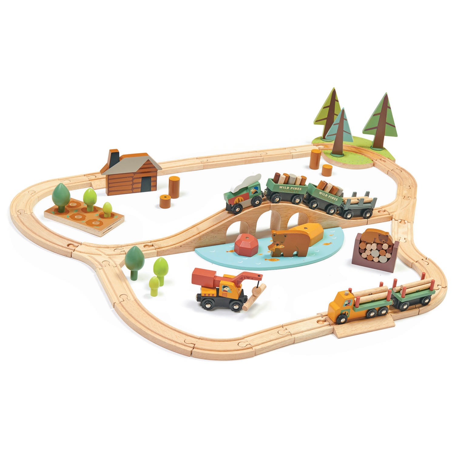 Pista de tren forestal