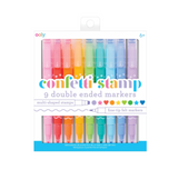 Ooly plumones doble cara confetti stamp 9pz